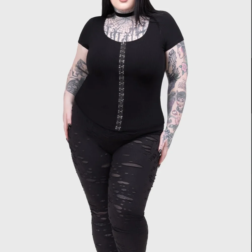 Killstar Black Distressed Leggings - Picture 5 of 5